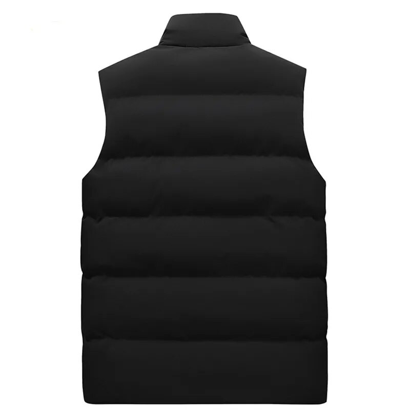 Sügistalvine Meeste Vest Varrukateta Jope Mood Slim Fit Stand Kaelus Solid vabaaja Vestid Meeste Plus Suurus 5XL