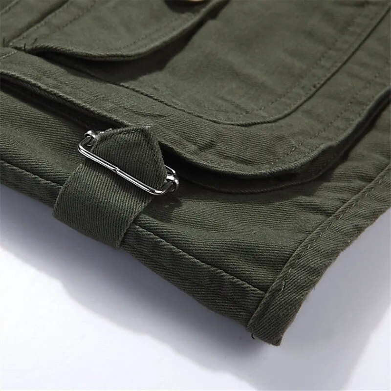 Uus klassikaline suvine meeste vest puuvillane nööp, mitme taskuga varrukateta jakk, ühevärviline õuekalapüügi vest, suur suurus