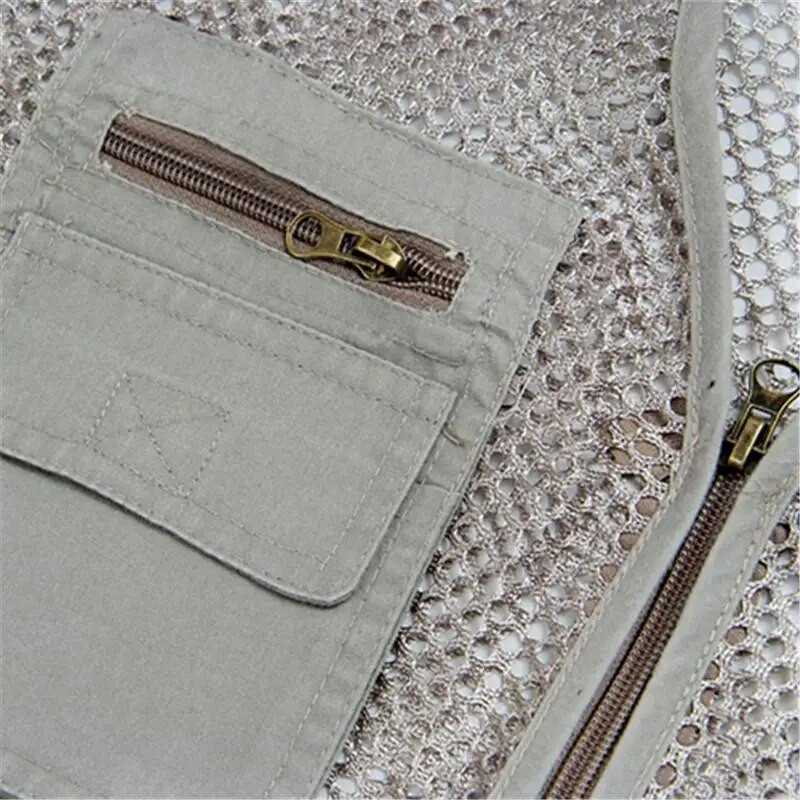 2022. Muški prsluci koji se brzo suše, modni, s više džepova, muški prozračni kargo prsluk, muški radni prsluk za ribolov, jakna bez rukava, velika veličina