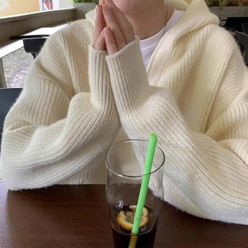 Muški pulover pulover 3 boje Muški pulover s kapuljačom Jednobojan otporan na hladnoću Popularni modni prugasti pulover s kapuljačom