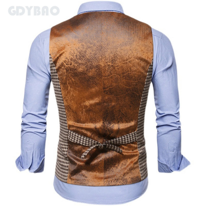 2023 ΝΕΟ ανδρικό καρό γιλέκο Business Casual Γαμήλιο γιλέκο Slim Fit Αμάνικο Offcie μονόστομο κοστούμι γιλέκα Άνδρας