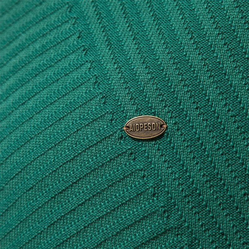 Νέο μονόχρωμο βαμβακερό ανδρικό πουλόβερ με ριγέ πλεκτό πουλόβερ για άνδρες casual υψηλής ποιότητας Νέο χειμωνιάτικο πουλόβερ ανδρών