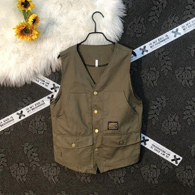 Vestes Vīriešu Vasaras Retro Baggy Japāņu Modes Bezpiedurknēm Dizains High Street Harajuku Teens Visas spēles Ulzangas studenti Populāri