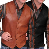 Ανδρικό δερμάτινο γιλέκο V λαιμόκοψη μονόστομο δυτικό αμάνικο ανδρικό γιλέκο Motorcycle Biker Δερμάτινο μπουφάν Club Chopper Γιλέκο