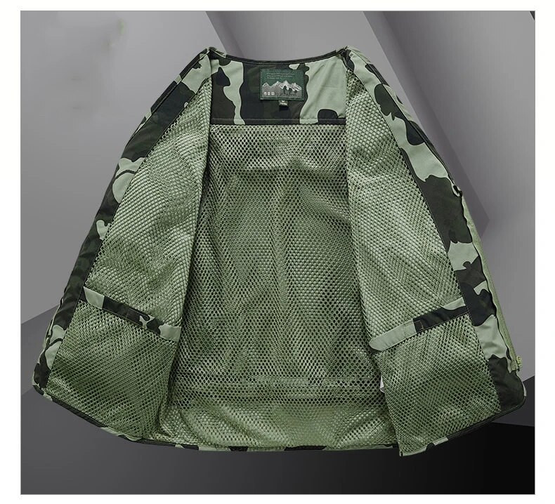 Proljeće Jesen Na otvorenom Vojni crni 2023. Kamuflažna jakna Modni ribarski prsluci za muške džepne fotografije Casua prsluk