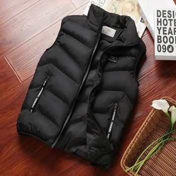 Ανδρικό γιλέκο χειμερινής μόδας casual παλτό Ανδρικό ανδρικό αμάνικο γιλέκο με βαμβακερή επένδυση 8XL χοντρό γιλέκο Επώνυμα ρούχα
