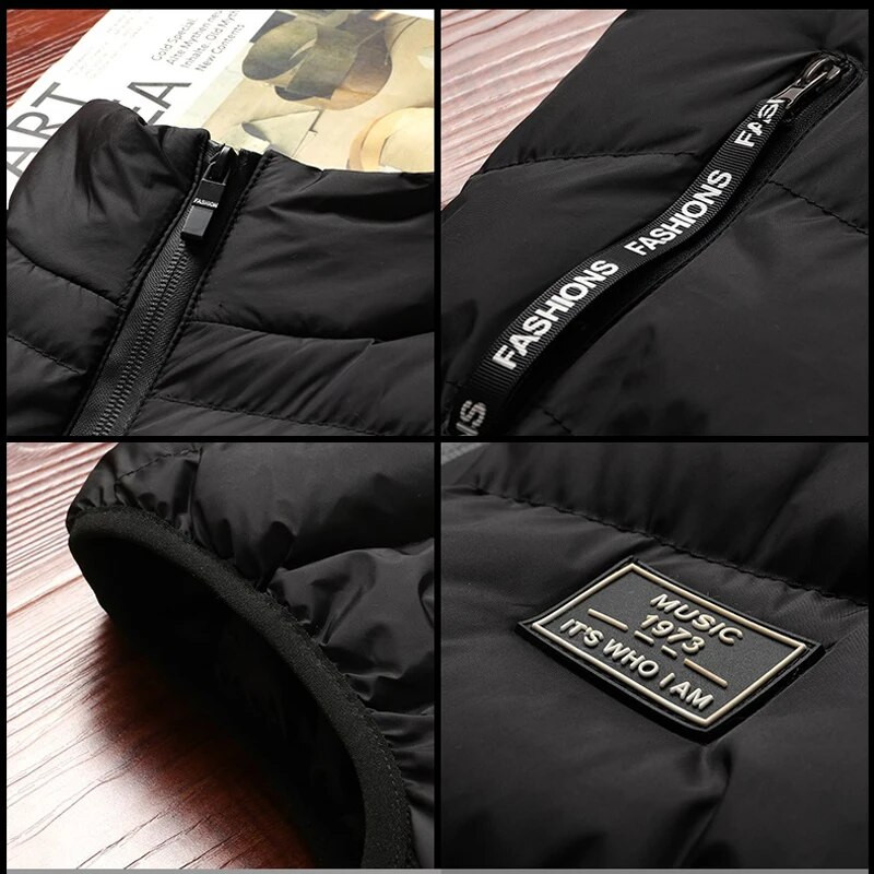 Vyriška striukė Liemenė Žiemos mados laisvalaikio paltai Vyriški medvilnine paminkštinta vyriška liemenė be rankovių Vyriška 8XL stora liemenė Firminiai drabužiai