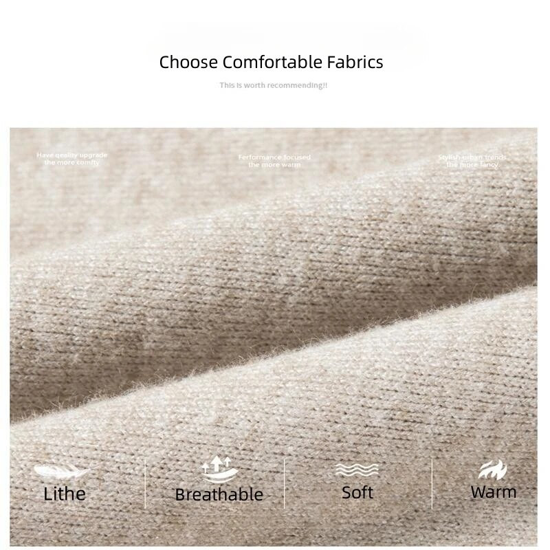 Pánsky kašmírový sveter z roku 2023, rolák, pletené svetre pre mužov, mládež, úzky pletený sveter, pánske oblečenie