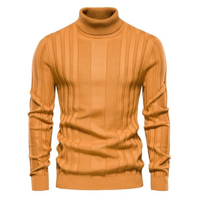 Talvine meeste kaelusega kampsun vabaaja Slim Fit Basic kõrge kraega silmkoeline pullover Meeste elastne soe kampsun, meeste pullover