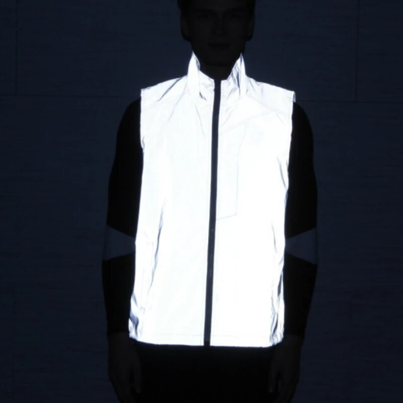 Šviesą atspindinčios vyrų/moterų liemenės, sportinis bėgimas, medžioklė, lauko liemenė, švarkas be rankovių, 2023 m. pavasario rudens pilka liemenė