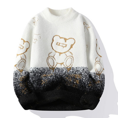 Νέο Ανδρικό Πλεκτό Πλεκτό Πουλόβερ Μόδα Άνετα Ζεστά, Casual Slim Top Ανδρικά Ρούχα