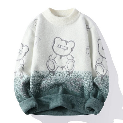 Νέο Ανδρικό Πλεκτό Πλεκτό Πουλόβερ Μόδα Άνετα Ζεστά, Casual Slim Top Ανδρικά Ρούχα