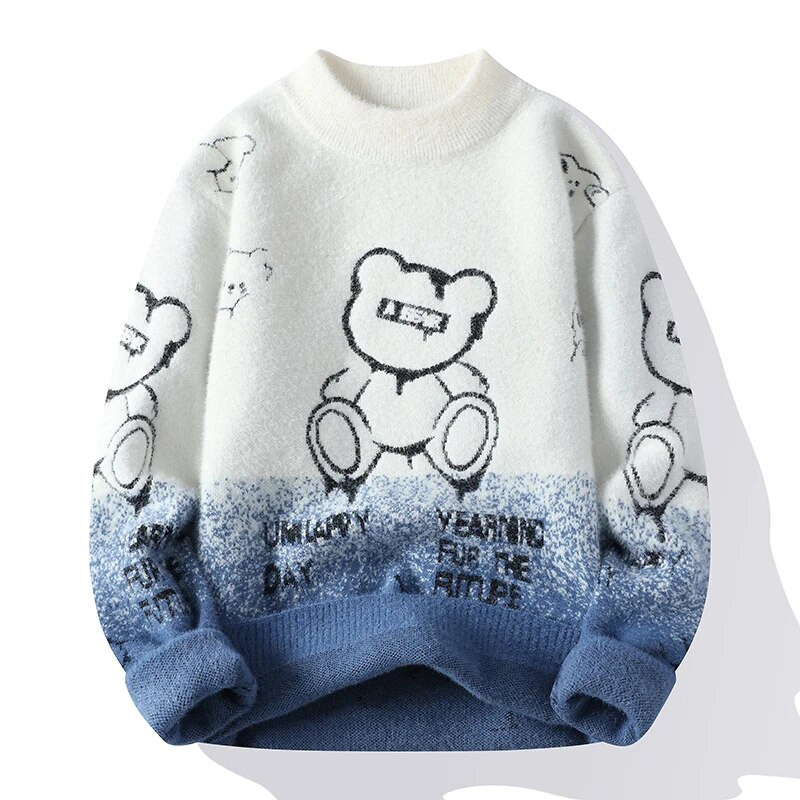 Νέο Ανδρικό Πλεκτό Πλεκτό Πουλόβερ Μόδα Άνετα Ζεστά, Casual Slim Top Ανδρικά Ρούχα