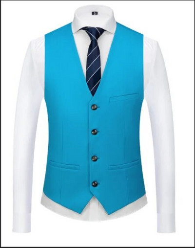 Μεγάλο μέγεθος 6XL ανδρικό επίσημο κοστούμι με μονό στήθος Γιλέκο Μαύρο Πράσινο Καθαρό Χρώμα Μπάλα Γάμου Επιχειρηματικό Γιλέκο Φόρεμα Social Party