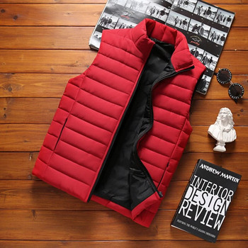 Ανδρικά αμάνικα γιλέκα Μπουφάν Χειμερινής μόδας Ανδρικά παλτό με βαμβακερό γιλέκο Ανδρικό γιακά Ζεστό γιλέκο Ρούχα 5XL