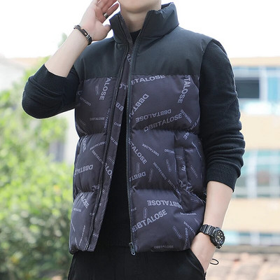 Ανδρικό φθινοπωρινό/χειμωνιάτικο μπουφάν αμάνικο γιλέκο Ζεστό μαλακό γιλέκο Trend παλτό Ανδρικό αμάνικο γιλέκο Casual Warm Vest Thickened for Men