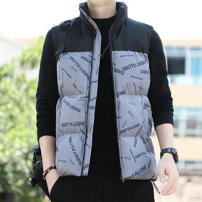 Ανδρικό φθινοπωρινό/χειμωνιάτικο μπουφάν αμάνικο γιλέκο Ζεστό μαλακό γιλέκο Trend παλτό Ανδρικό αμάνικο γιλέκο Casual Warm Vest Thickened for Men