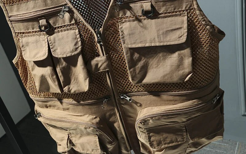 Εργαλειοθήκη Ανδρικό γιλέκο Tide Ανοιξιάτικο και Καλοκαίρι Λεπτό Κοίλο με πολλές τσέπες Λειτουργικό Wind Tactical Vest Tide Επώνυμο γιλέκο