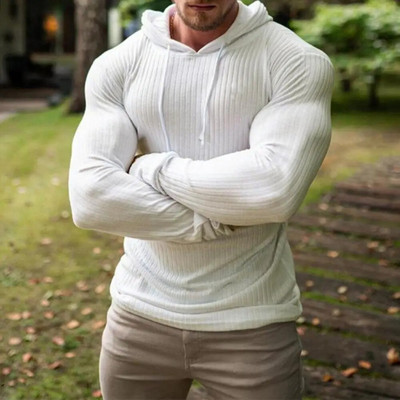 Νέα μόδα Ανδρικό πουλόβερ με χειμωνιάτικη κουκούλα Ζεστό ζιβάγκο Ανδρικά πουλόβερ Slim Fit πουλόβερ Ανδρικά Κλασικά Πλεκτά Πλεκτά Ανδρικά Πλεκτά Homme