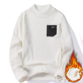 Novi muški džemperi s dolčevitom za zimu 2023. Topli brendovi Pleteni puloveri Muški jednobojni ležerni muški pulover Jesenska pletiva