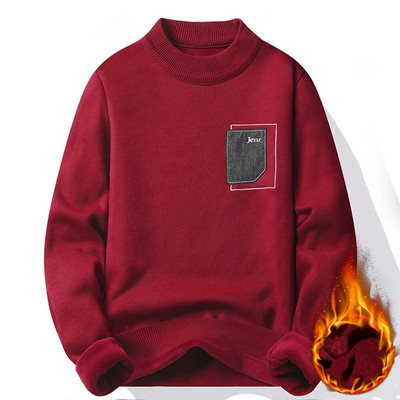 Novi muški džemperi s dolčevitom za zimu 2023. Topli brendovi Pleteni puloveri Muški jednobojni ležerni muški pulover Jesenska pletiva