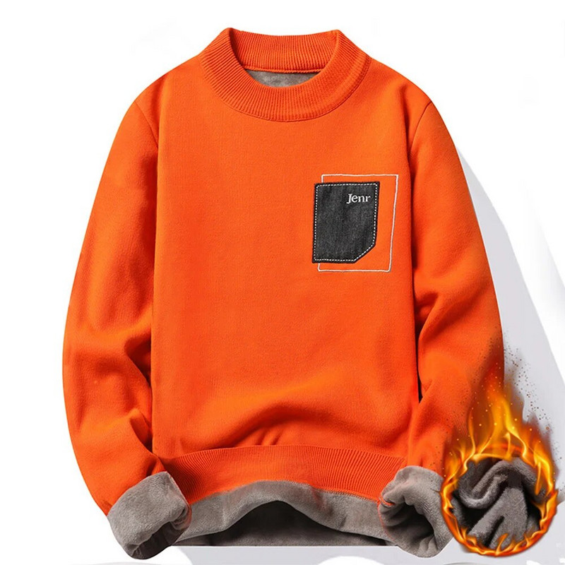 Novi muški džemperi s dolčevitom za zimu 2023. Topli brendovi Pleteni puloveri Muški jednobojni ležerni muški pulover Jesenska pletiva