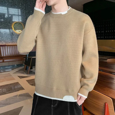 Φθινοπωρινός χειμώνας 2023 Νέο ανδρικό πουλόβερ κασμιρένιο ανδρικό πουλόβερ πλεκτό πουλόβερ για άντρες Λεπτό νεανικό πλεκτό ανδρικό πουλόβερ