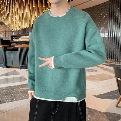 Φθινοπωρινός χειμώνας 2023 Νέο ανδρικό πουλόβερ κασμιρένιο ανδρικό πουλόβερ πλεκτό πουλόβερ για άντρες Λεπτό νεανικό πλεκτό ανδρικό πουλόβερ