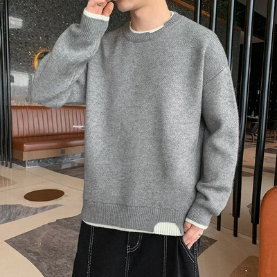 Φθινοπωρινός χειμώνας 2023 Νέο ανδρικό πουλόβερ κασμιρένιο ανδρικό πουλόβερ πλεκτό πουλόβερ για άντρες Λεπτό νεανικό πλεκτό ανδρικό πουλόβερ