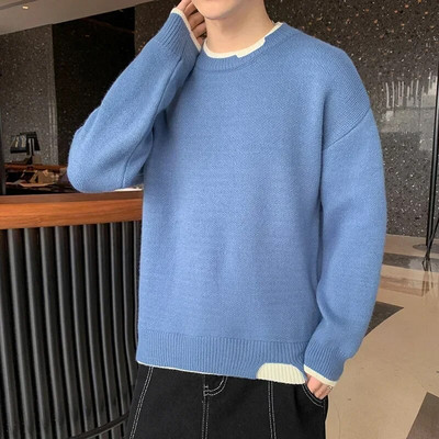 Φθινοπωρινός χειμώνας 2023 Νέο ανδρικό πουλόβερ κασμιρένιο ανδρικό πουλόβερ πλεκτό πουλόβερ για άντρες Λεπτό νεανικό πλεκτό ανδρικό πουλόβερ