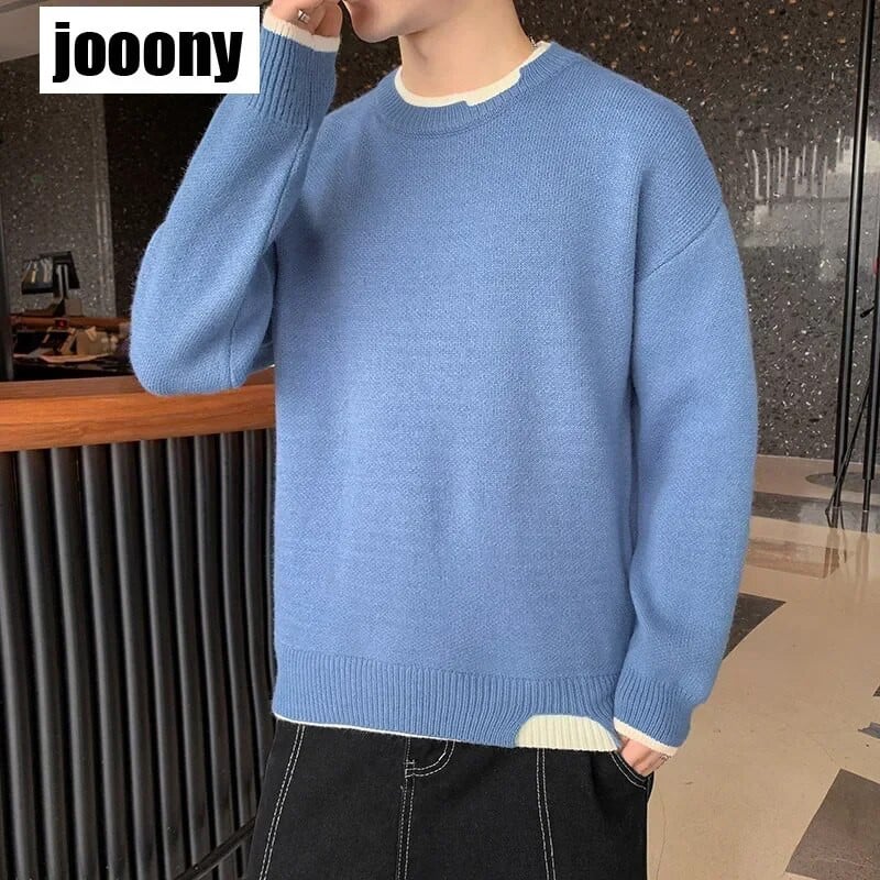 Φθινοπωρινός χειμώνας 2023 Νέο ανδρικό πουλόβερ κασμιρένιο ανδρικό πουλόβερ πλεκτό πουλόβερ για άντρες Λεπτό νεανικό πλεκτό ανδρικό πουλόβερ