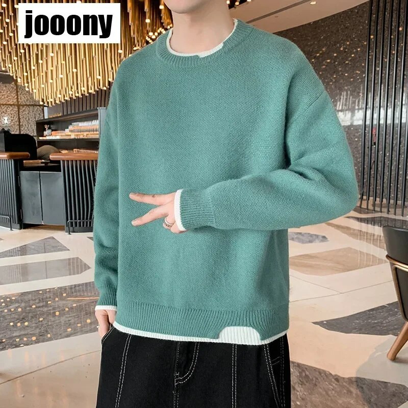 Φθινοπωρινός χειμώνας 2023 Νέο ανδρικό πουλόβερ κασμιρένιο ανδρικό πουλόβερ πλεκτό πουλόβερ για άντρες Λεπτό νεανικό πλεκτό ανδρικό πουλόβερ