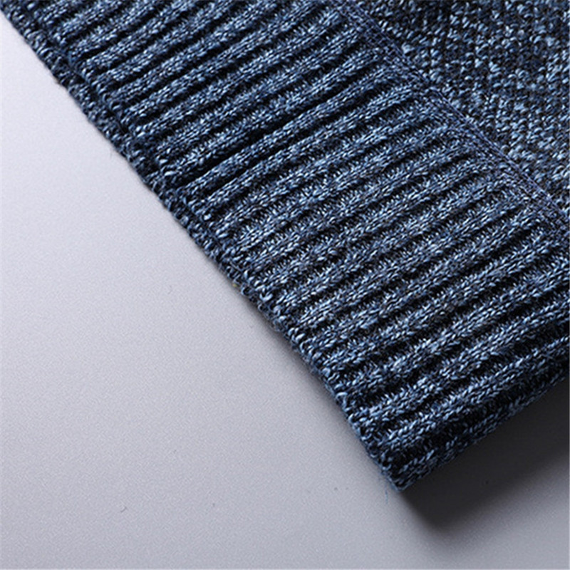 Uus 2024. aasta meeste kaelusega kampsun, vabaaja õhukesed fliisist pulloverid, meeste poollukuga, talvepaks, soe silmkoeline kudum, ülisuur