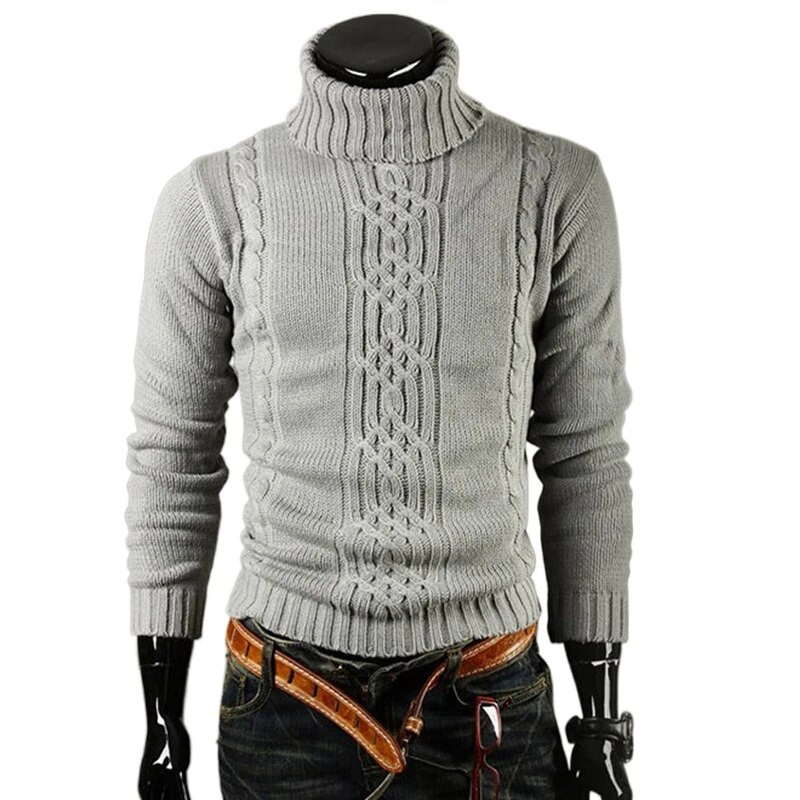 Uued meeste žakaarvärvi soliidne soe kampsun, sviiter Oversize kilpkonnaga džemprid kampsunid