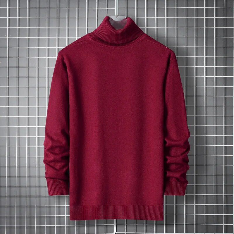 Χειμωνιάτικο ζεστό ανδρικό πουλόβερ με ζιβάγκο Πλεκτό πουλόβερ Ανδρικά μονόχρωμα μονόχρωμα πουλόβερ ανδρικά Harajuku πουλόβερ