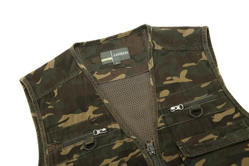2023. aasta meeste kamuflaaž, mitme taskuga funktsionaalne vest, fotograafia õues kalapüügi õhuke vest