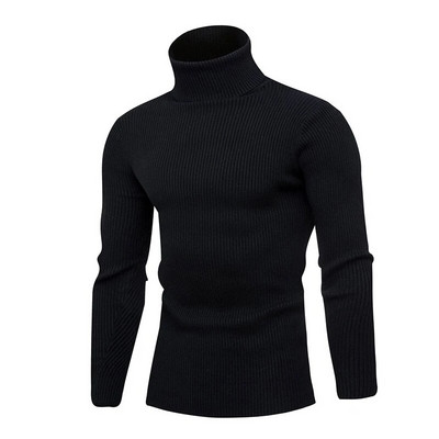 Kõrge kaelusega paks talvine soe kampsun meeste kaelusega pullover Meeste kampsunid Slim Fit pulloverid Meeste kudumid Meeste topid