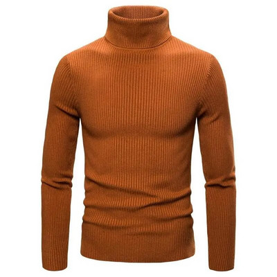 Kõrge kaelusega paks talvine soe kampsun meeste kaelusega pullover Meeste kampsunid Slim Fit pulloverid Meeste kudumid Meeste topid