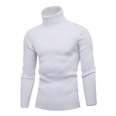Kõrge kaelusega paks talvine soe kampsun meeste kaelusega pullover Meeste kampsunid Slim Fit pulloverid Meeste kudumid Meeste topid