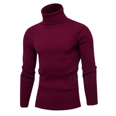 Kõrge kaelusega paks talvine soe kampsun meeste kaelusega pullover Meeste kampsunid Slim Fit pulloverid Meeste kudumid Meeste topid