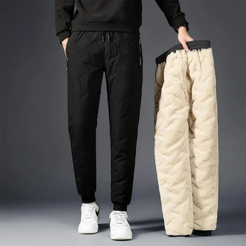 Winter Lambswool Warm Thicken Sweatpants Ανδρικά Μόδα Joggers Αδιάβροχο Casual Παντελόνι Ανδρικό Plus Fleece OverSize Παντελόνι