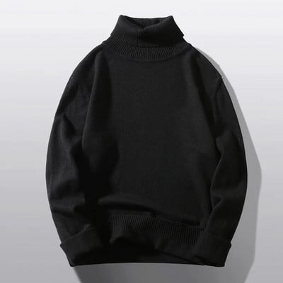 M-5XL Πλεκτό ζεστό πουλόβερ ανδρικό πουλόβερ με ζιβάγκο Ανδρικά χαλαρά πουλόβερ φθινόπωρο χειμώνα Νέα μονόχρωμα πουλόβερ XXXXXL