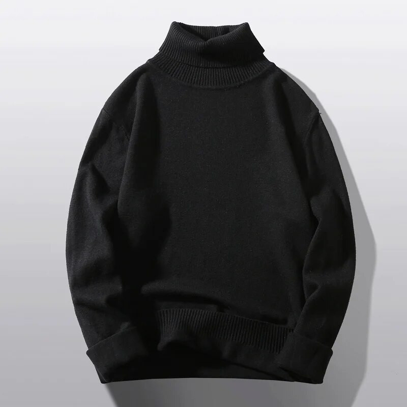 M-5XL Πλεκτό ζεστό πουλόβερ ανδρικό πουλόβερ με ζιβάγκο Ανδρικά χαλαρά πουλόβερ φθινόπωρο χειμώνα Νέα μονόχρωμα πουλόβερ XXXXXL