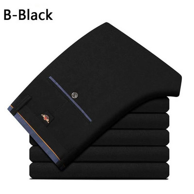 Ανδρική ανοιξιάτικη μόδα φθινοπώρου Business Casual μακρύ παντελόνι Παντελόνι Αντρικό ελαστικό ίσιο επίσημο παντελόνι Plus μεγάλο μέγεθος 28-40