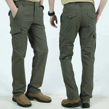 KB Мъжки леки тактически панталони Дишащи летни ежедневни армейски дълги панталони Мъжки водоустойчиви бързосъхнещи карго панталони