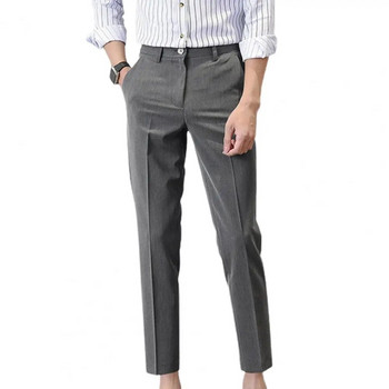 Популярни мъжки панталони Дишащ мъжки костюм Панталони Мека материя Нежни бизнес панталони със средна талия до глезена