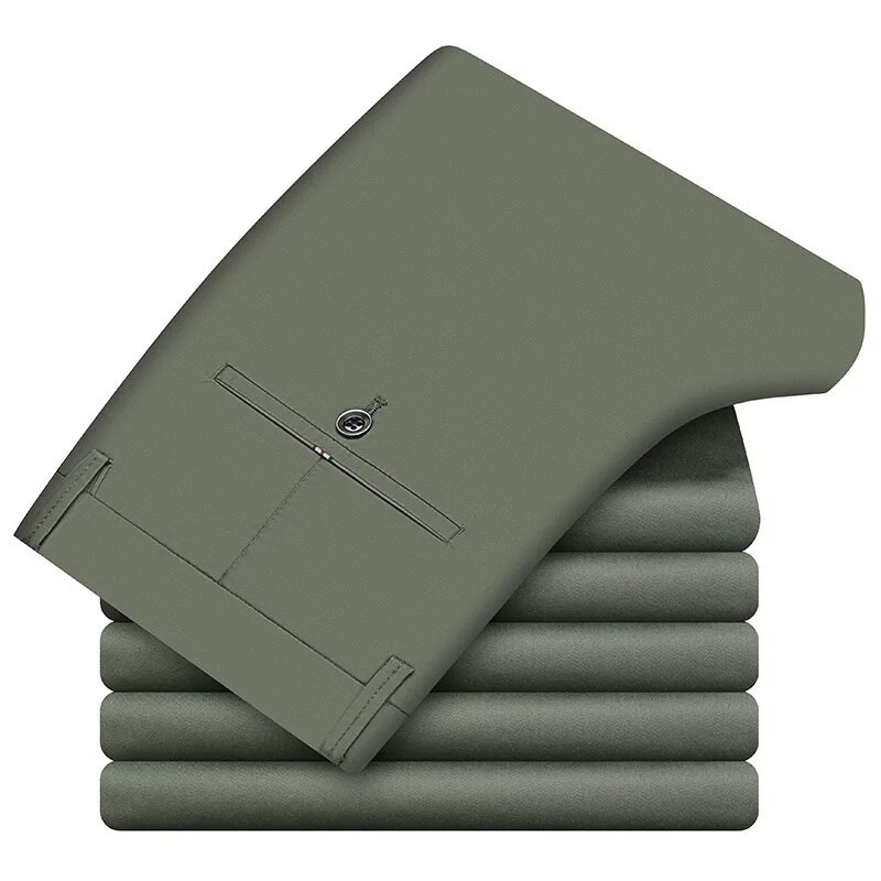 Βαμβακερό καθημερινό παντελόνι Ανδρικά ρούχα ίσια επαγγελματικά πράσινα μαύρα παντελόνια χακί ανδρική μάρκα 2023