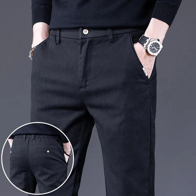 2023 Φθινοπωρινά παντελόνια για άντρες Μόδα Business Casual Man Παντελόνι Κορεατικά ελαστικά ίσια παντελόνια Επώνυμα Ανδρικά ρούχα Μέγεθος 28-38