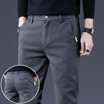 2023 Φθινοπωρινά παντελόνια για άντρες Μόδα Business Casual Man Παντελόνι Κορεατικά ελαστικά ίσια παντελόνια Επώνυμα Ανδρικά ρούχα Μέγεθος 28-38