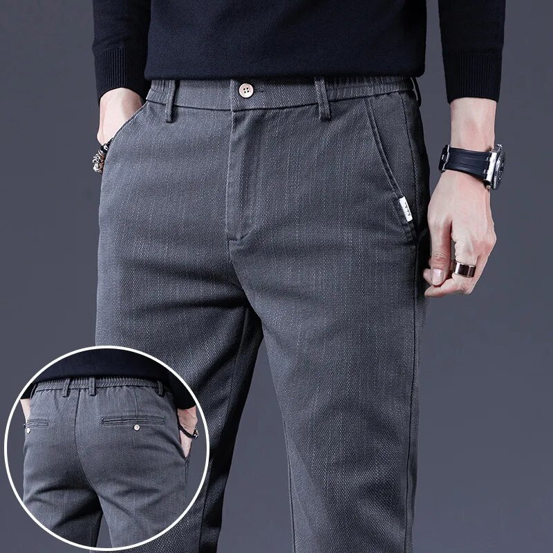 2023 Φθινοπωρινά παντελόνια για άντρες Μόδα Business Casual Man Παντελόνι Κορεατικά ελαστικά ίσια παντελόνια Επώνυμα Ανδρικά ρούχα Μέγεθος 28-38